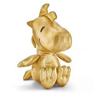 NWT ~ Kohl's Cares Peanuts 75th Anniversary Metallic Gold Woodstock Plush